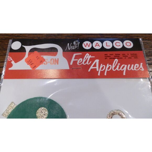 Vintage Walco Press-On Christmas Felt Appliques Lot of 12 NEW - Picture 2 of 3